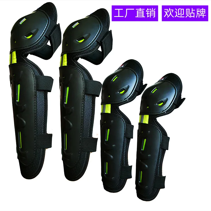 Motorcycle knee pads motorcycle elbow pads motorcycle protection pads Motorcycle Knee Pads 4-Piece Set Nylon Cloth Elbow Pads Knee Cross Bicycle Racing Anti-Fall Sports