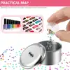 3 Pcs Acrylic Liquid Container Stainless Steel Acrylic Liquid Powder Cup Holder Container with  Lids Manicure Tray Dappen Dish 5