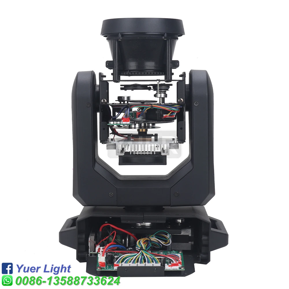2Pcs/lot YUER 200W Power Bright Beam Spot Moving Head Stage Lighting 18 Prisms Rainbow Effect Dj Wedding Party Disco Gobo Light 5