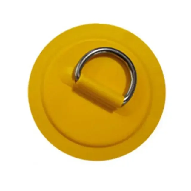 Kuuleyn 4 Pezzi Toppa per Anelli a D Tavola da Surf in Acciaio Inossidabile PVC a Strato Singolo Forma Rotonda Anelli a D Pad Toppa per Anelli a D Forma Rotonda per