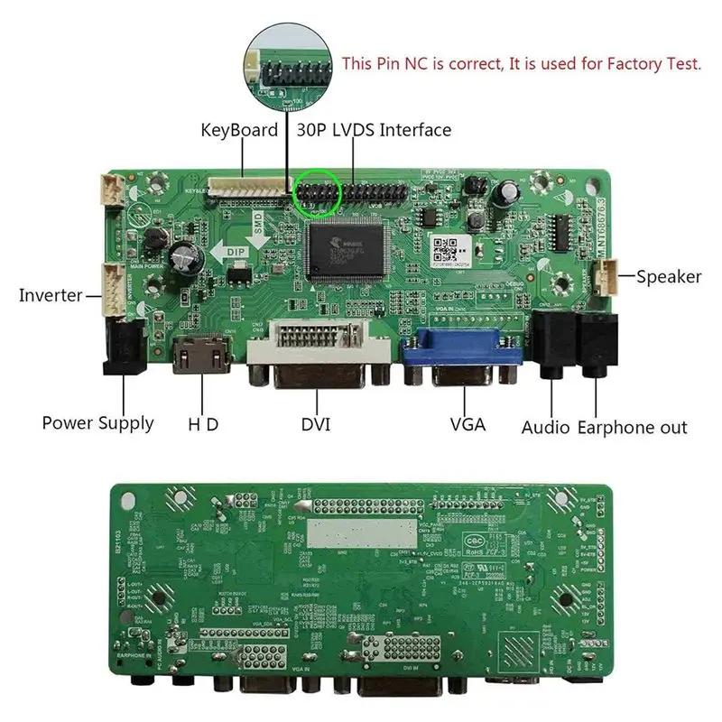 DVI VGA 오디오 LCD 컨트롤러 보드 DV170YGZ-N10 DV170YGM-N10 17인치 4:3 1280X960에 적합