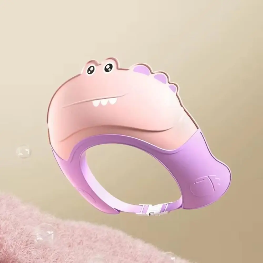 Cute Animal Shape Baby Shower Cap Soft Eye Ear Protection Baby Shampoo Cap Waterproof Adjustable Children's Bath Cap