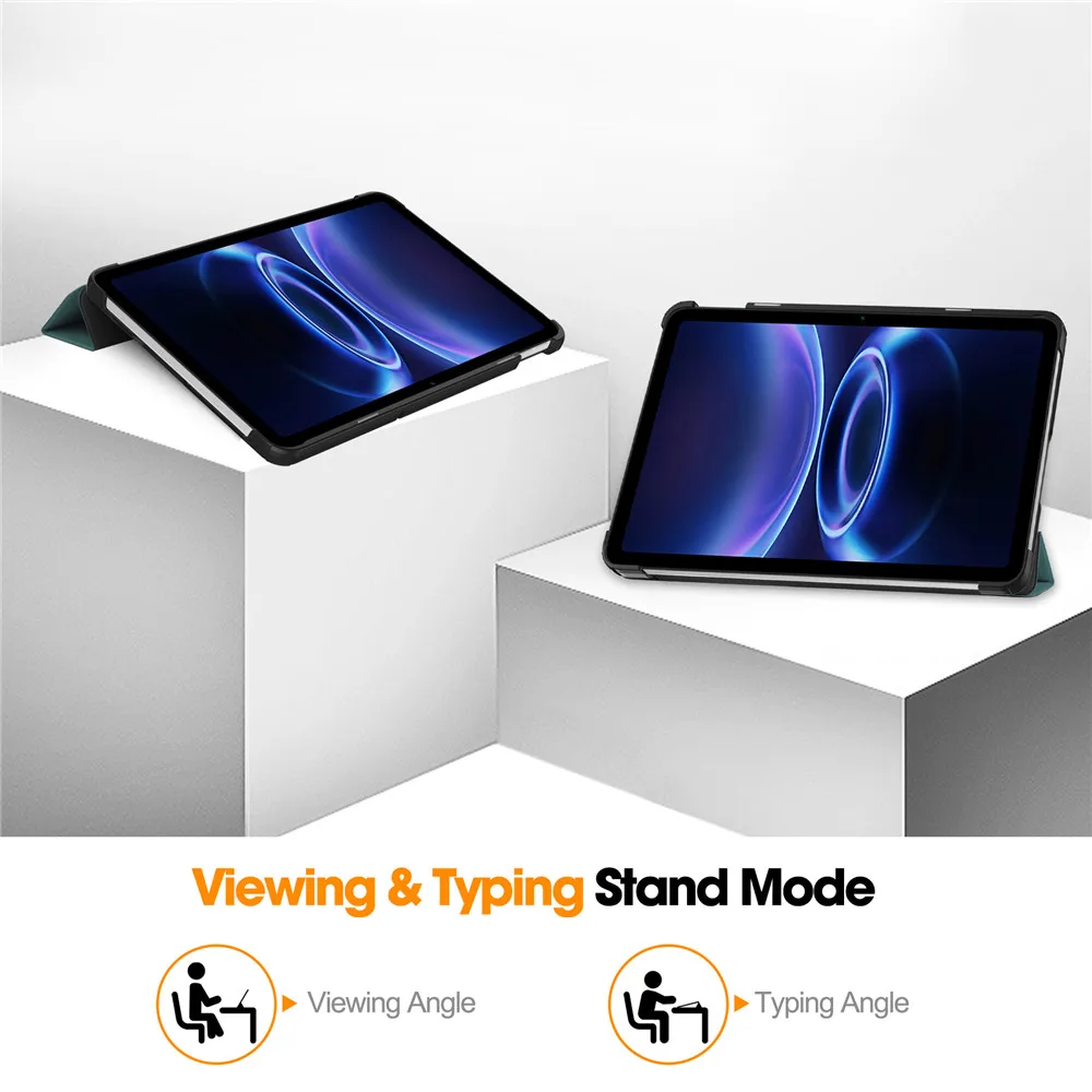 Enhanced Product Title: Premium Leather Folding Stand Smart Tablet Cover with Magnetic Closure - 9.7 Inch