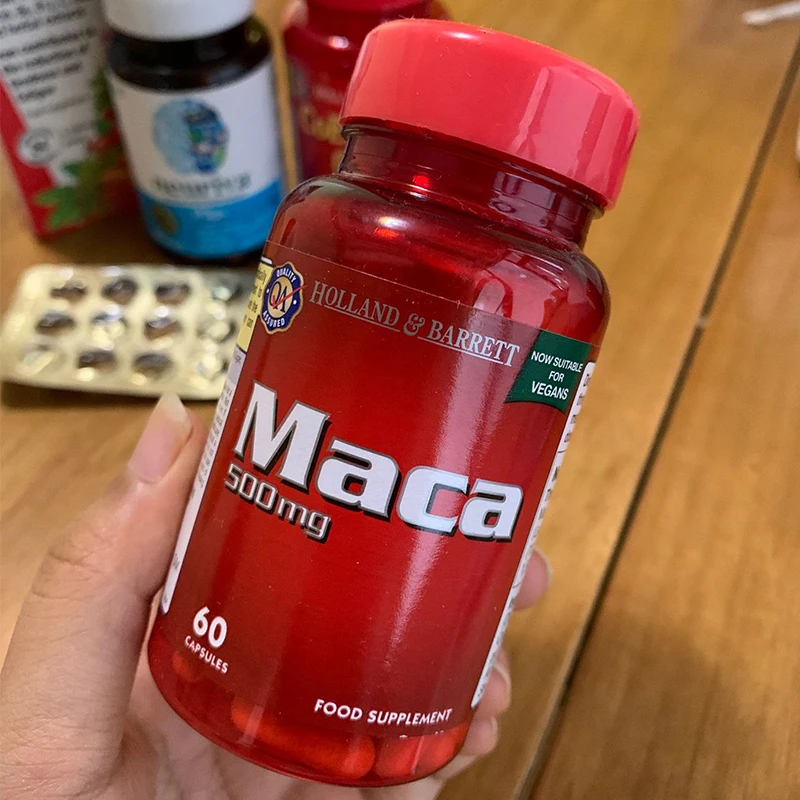 

1 bottle of maca capsule 500mg helps to energy improve sleep resist fatigue strengthen body and health food