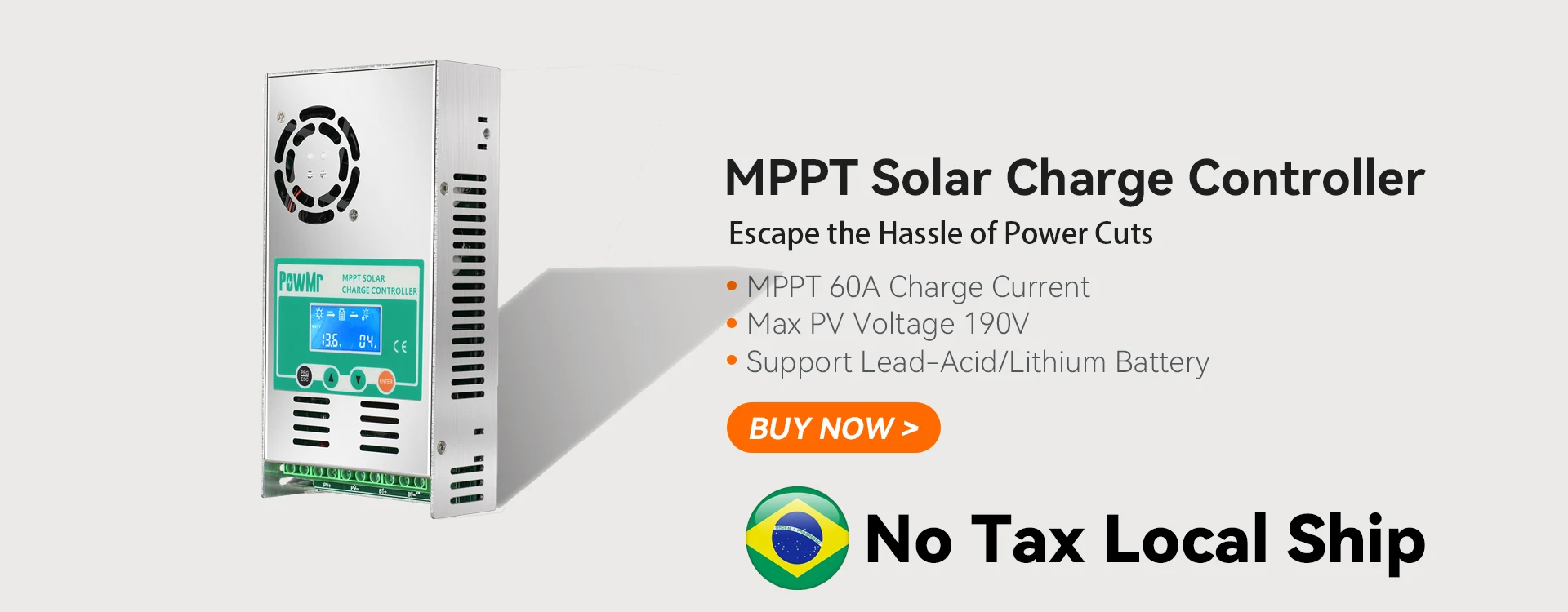 Description Picture 4 of itemPowMr 30A 60A 80A Solar Charge Controller PWM Solar Battery Voltage Regulator for 12V 24V 36V 48V System Timing & Light Control