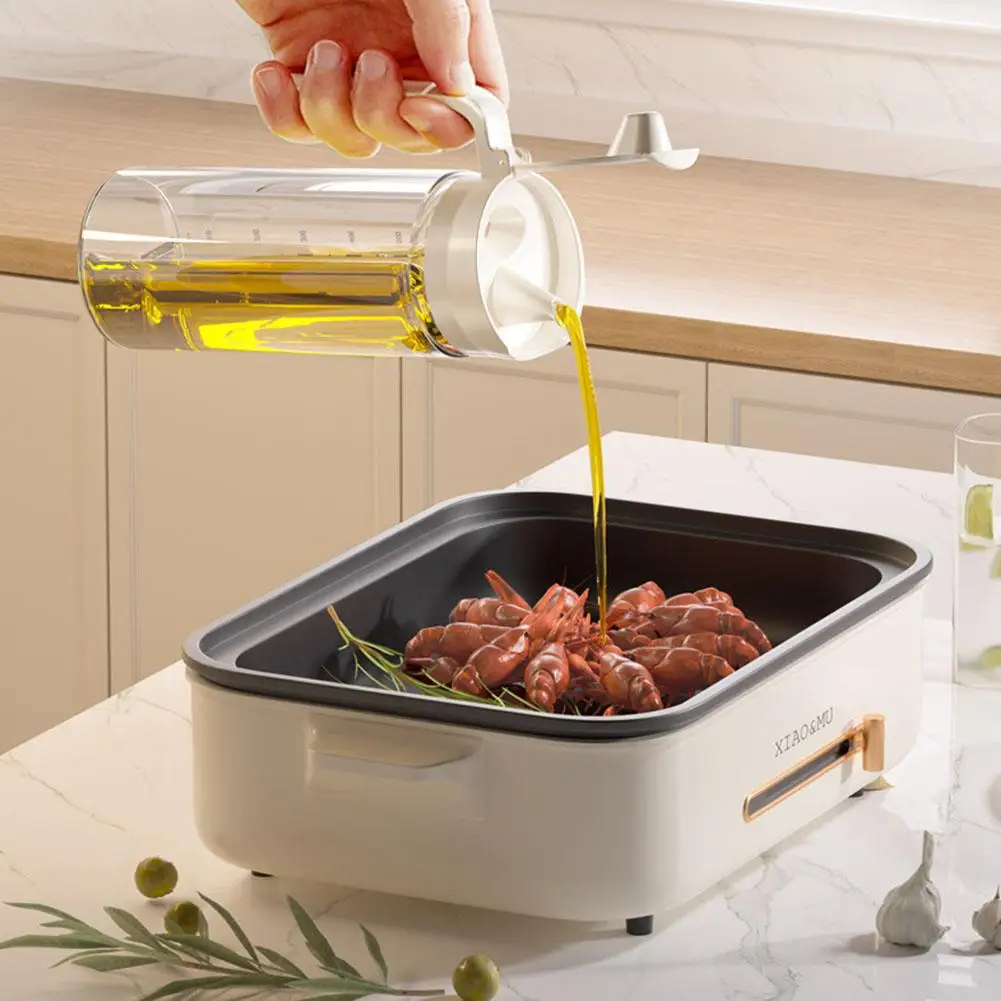 Glass Oil Spray & Vinegar Dispenser Bottle For Cooking Seasoning And Sauce Storage (400-600ml) Creative Kitchen Tools