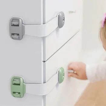 vvocci Multi-Function Baby Safety Drawer 1/2/4Pcs Door Lock lot Child Protection Anti-Pinch Cabinet Refrigerator Buckle Plastic