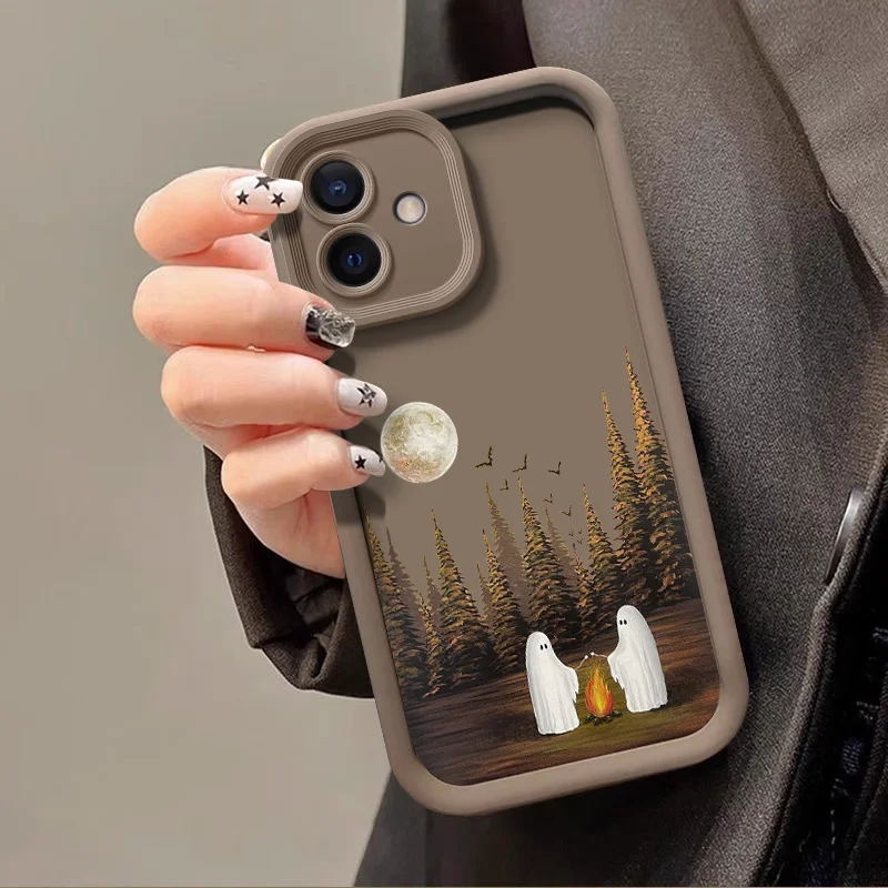 Abstract Cute Ghost Pattern Halloween Soft Phone Case Cover s