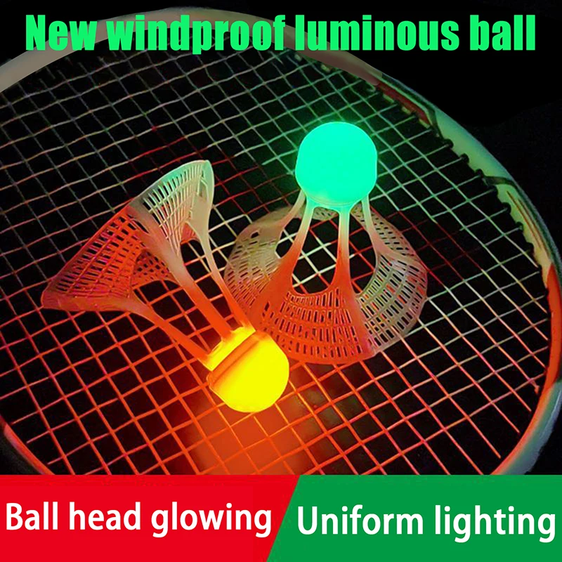 Nylon Fluorescent Shuttlecocks Super Resistant LED Badminton Ball Outdoor Windproof Badminton Luminous Accessories badminton shuttlecock,badminton ball