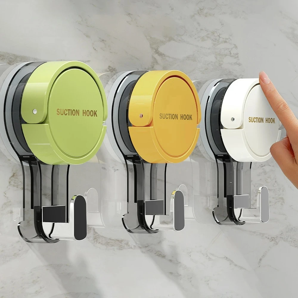 Vacuum Suction Hooks Traceless No-Drilling Adhesive for Home Bathroom Kitchen Door Back Toilet Area Purpose Strong Hold