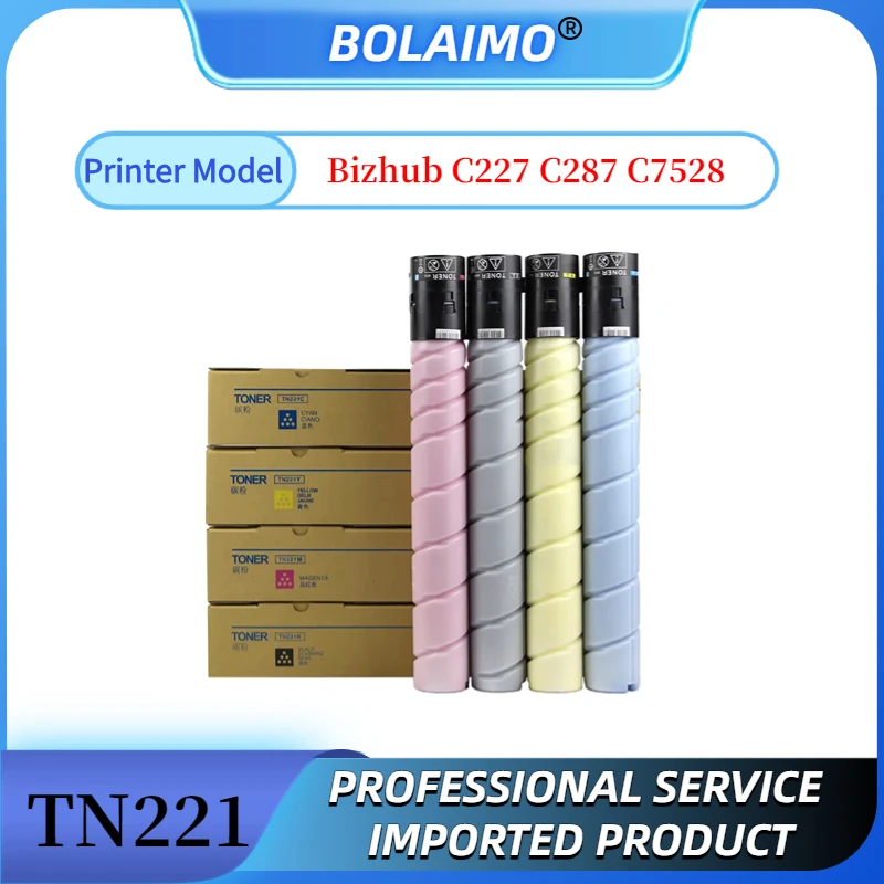 

TN221 Toner Cartridge for Konica Minolta Bizhub C227 C287 7528 Japan Compatible Copier Toner 1PCS