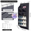 Hanging Shoe Organizer with 9 Pocket Hooks Wear Resistant The Door Shoe Hanger Door Hanging Storage Space Organizer Rack Closet 2
