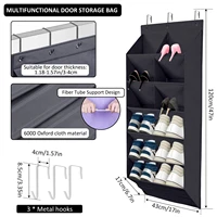 Hanging Shoe Organizer with 9 Pocket Hooks Wear Resistant The Door Shoe Hanger Door Hanging Storage Space Organizer Rack Closet 2
