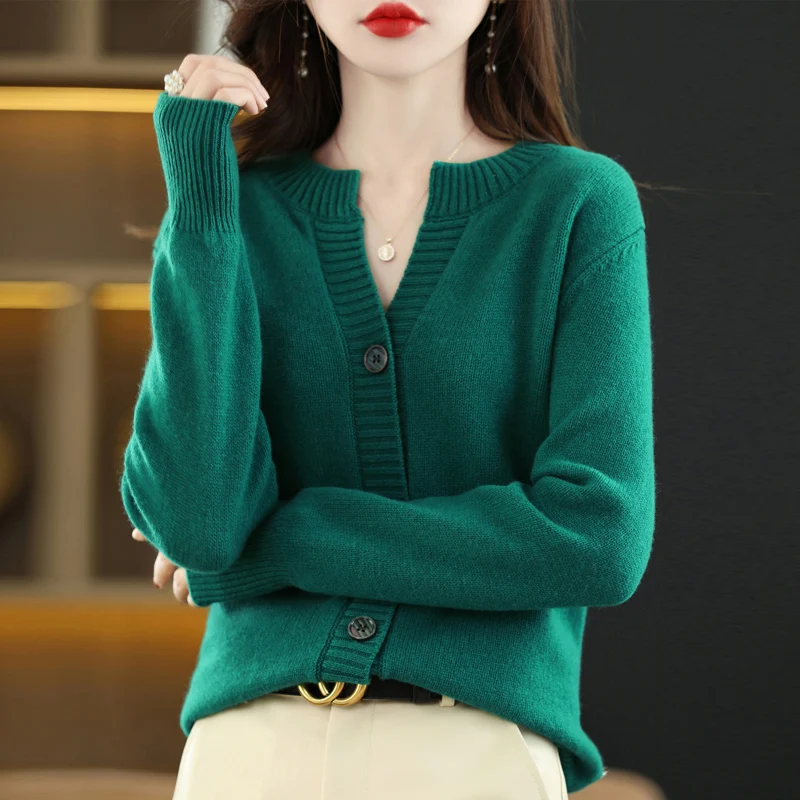 Cardigans Woman Knitted Winter 2025 Trend Fashion Tops Cardigan For Women Sweater Vintage High Quality Sweaters Korean Style - 6