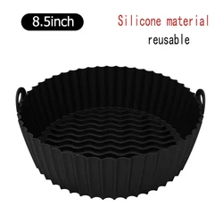 50-Pack Non-Stick Disposable Air Fryer Baking Liners - Round Paper Kitchen Accessories (Black 8.5 inch)