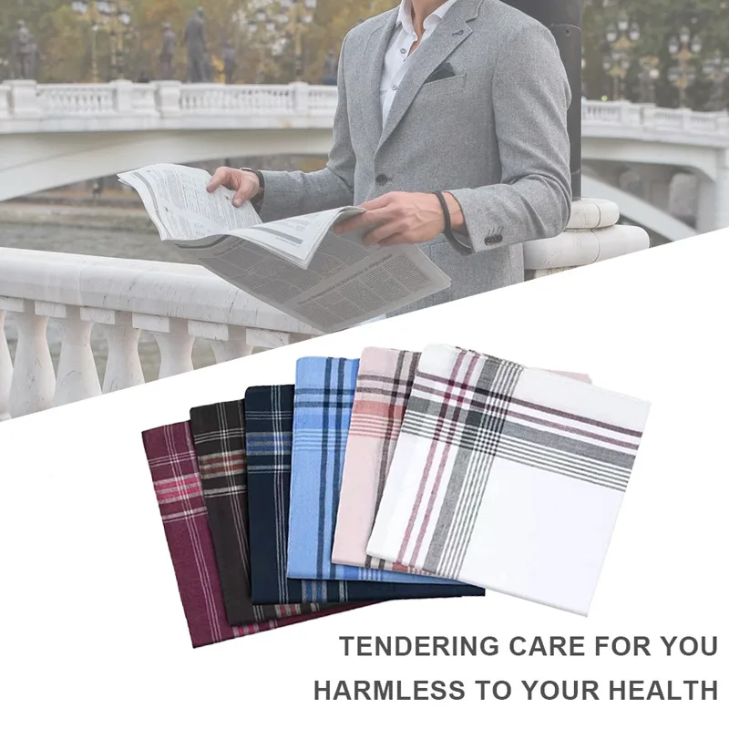 Pocket Square Mini Handkerchief Square Plaid Stripe Handkerchiefs 12pcs/Pack For Wedding Party