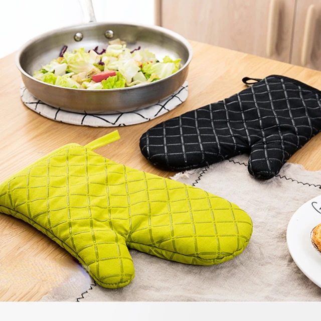 Extra Long 18*28cm Oven Mitts, Heat Resistant Silicone Pot Holders with  Quilted Liner, Soft Flexible Oven Gloves 1 Pair, Kitchen Cooking Baking  Mitts