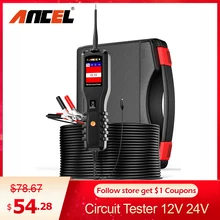 Ancel PB100 Automotive Circuit Tester Power Circuit Probe Kit Electrical System Diagnostic Tool 12V 24V Voltage Power Scanner