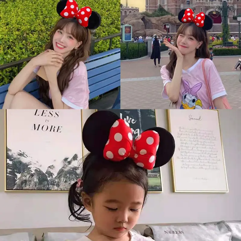 Anime Mouse Ears Headhand Cosplay Kawaii Cartoon Elastic Hair Accessories Party Sequin Bows Hairband Toys Children Adults Gift - Image 2