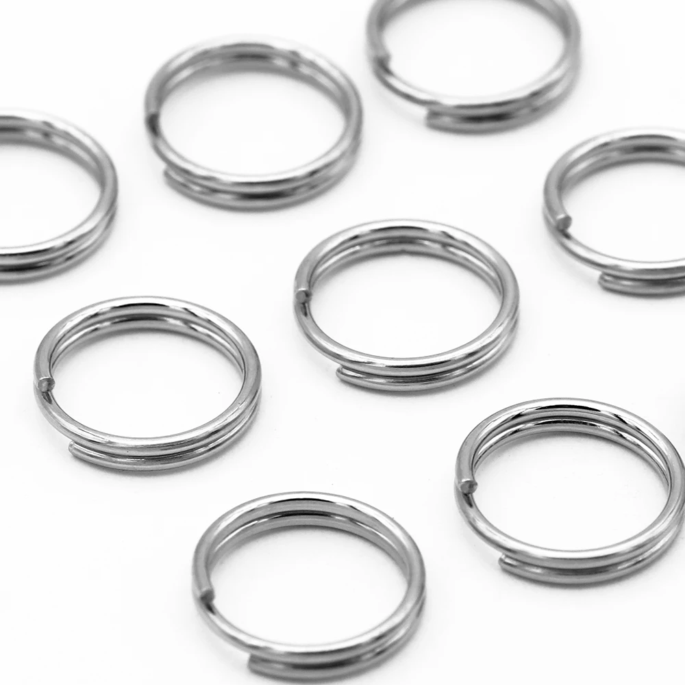 REGELIN 100pcs Colorful 304 Stainless steel Jump Ring Loops