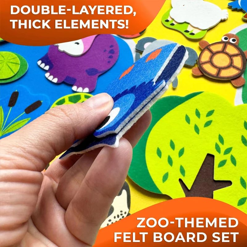 Interactive Felt Story Board Farm Animals Set For Early Learning_voghion.com