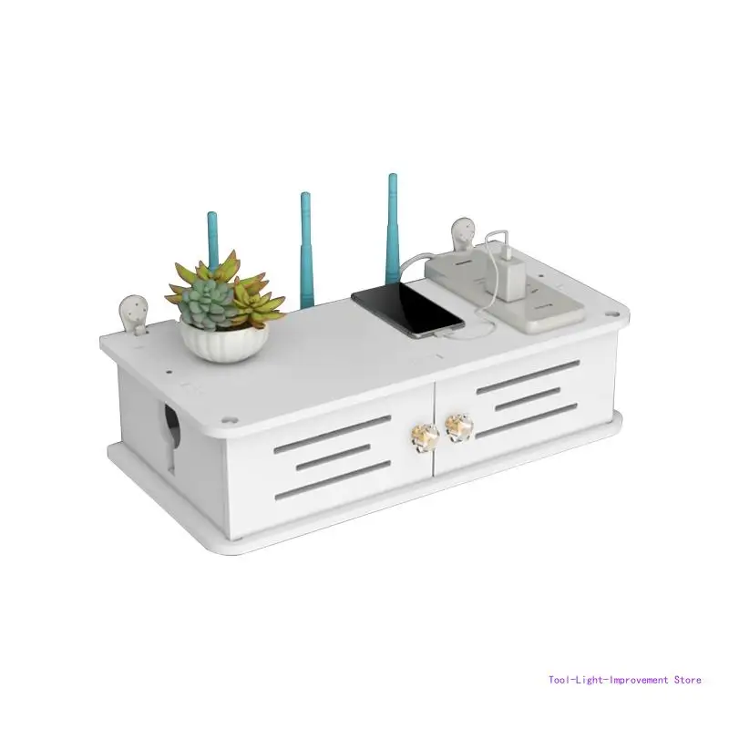 

C63E Wi-Fi маршрутизатор коробка для хранения кабельный держатель настенный органайзер поддерживающая полка для дома, спальни,