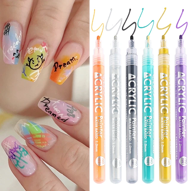 Nail Art Design 3D DIY Nail Art Pen Painting Design Tool Drawing For UV Gel  Manicure - AliExpress