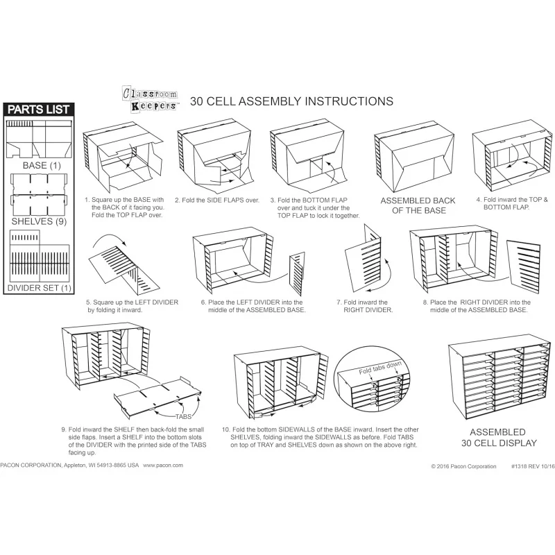 Classroom Keepers 30-Slot Mailbox, Blue (001318)