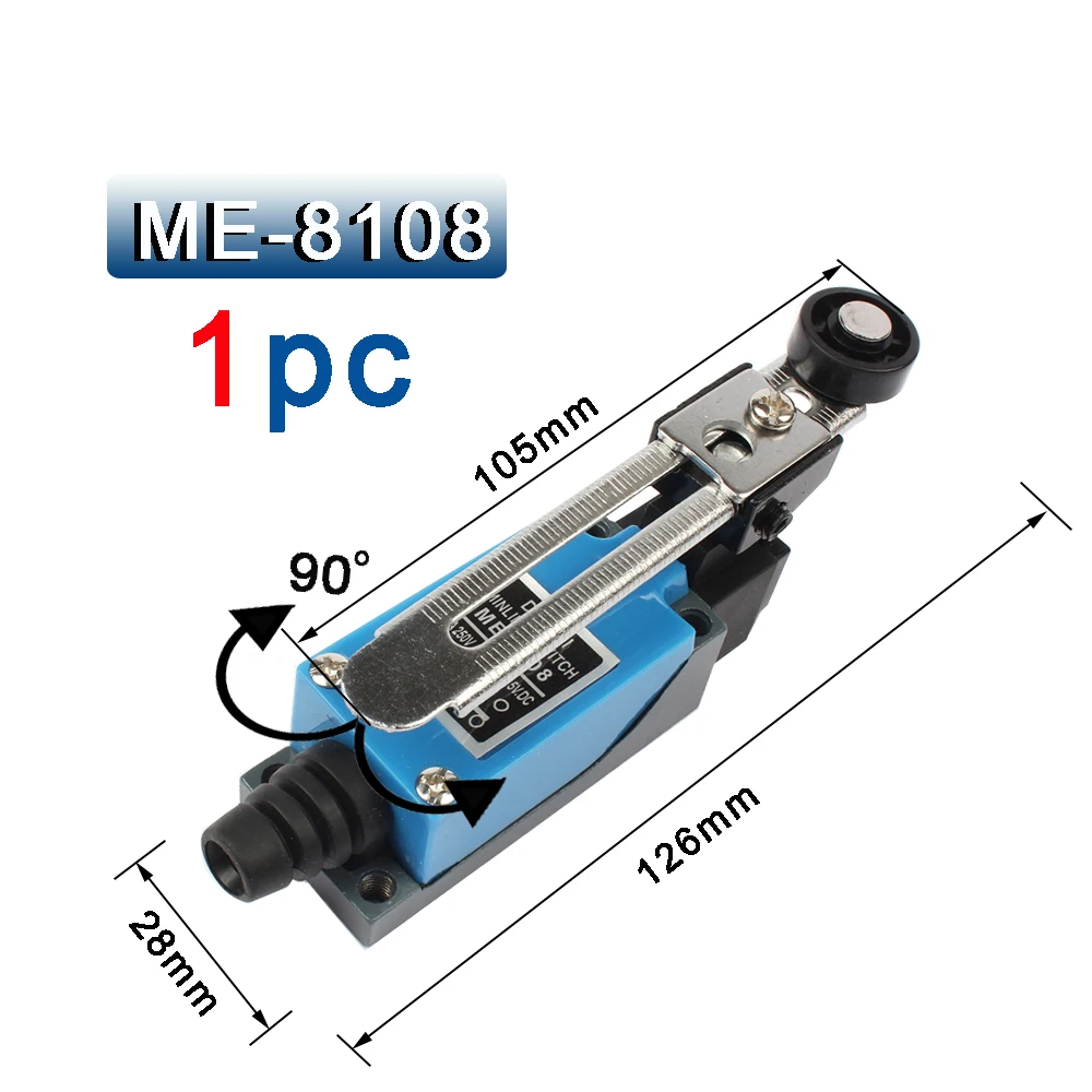 Enhanced Industrial Machine Limit Switch with Self-Reset Rotary Roller Lever - Sealed NO NC Configuration