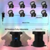 6/8/10 LED RGB Underwater Pond Lights IP68 Landscape Fountain Spotlight Bluetooth APP Control for Fish Aquarium Tank Garden Yard 3