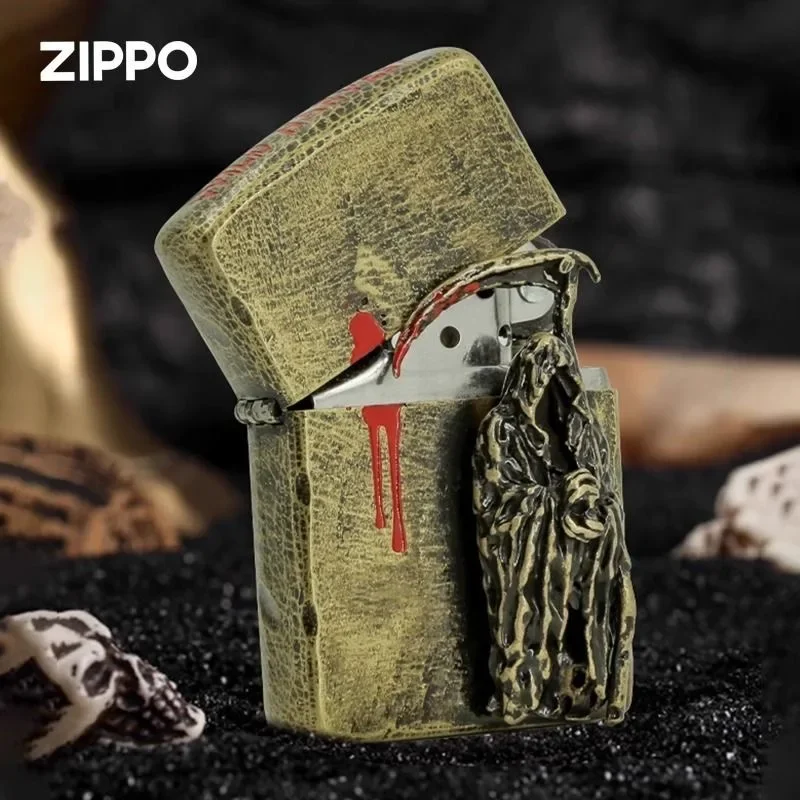 Accendino Zippo Vintage Death Scythe Collezione Antivento In Scatola