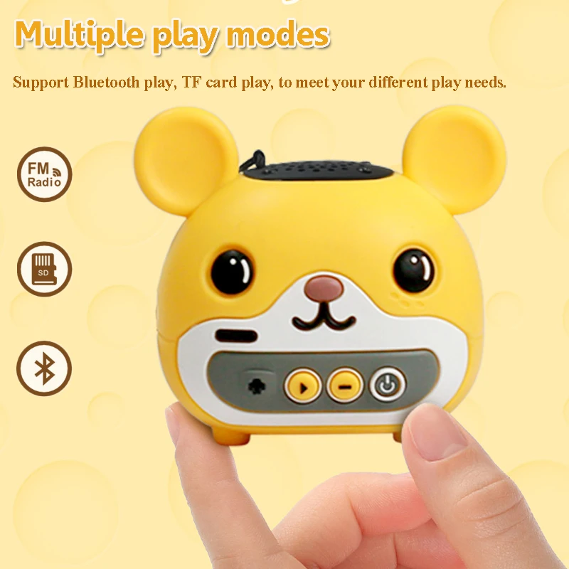 Mini Pocket Bluetooth Speaker Outdoor IP65 Waterproof Loudpeaker Wireless TWS Stereo Subwoofer with MIC FM Radio TF Card Slot