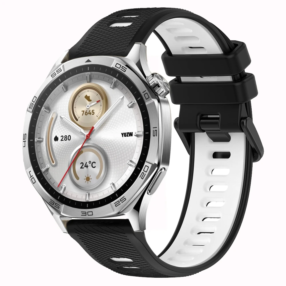 Two-Tone Silicone Strap for Smartwatches - Stylish and Versatile Watch Band Bracelet