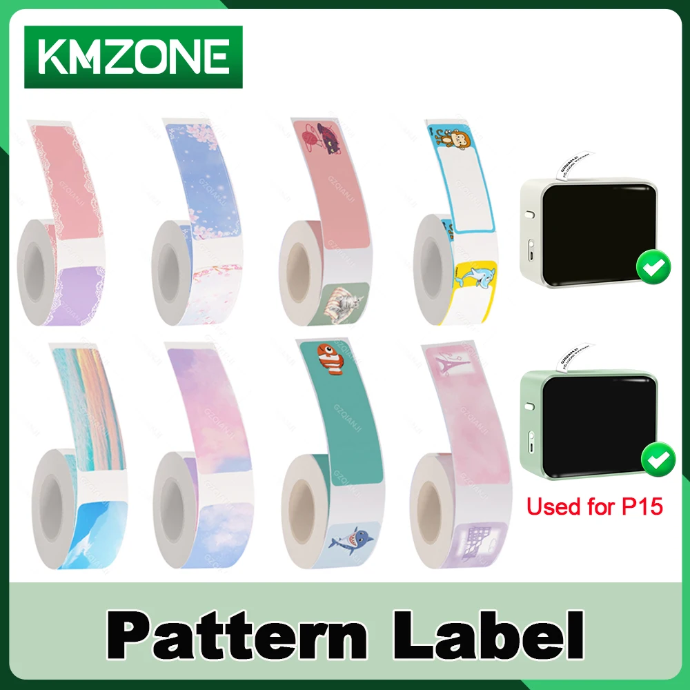 

Термобумага P15 в рулоне, цветная Смешанная клейкая наклейка, совместимая с Marklife P15 D30 Q30S, производитель этикеток, цена, печать Supermark