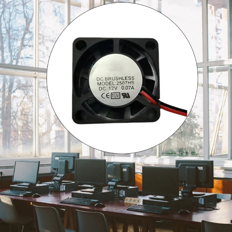 2507 Mini Micro Brushless Cooling Fan High Compatibility Widely Application Repair Replacement