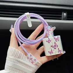 Charger Protector Case Shell For iphone 11 12 13 14 US 20W Adapter Protection Case Cable Winder Cord Organizer Phone Accessories