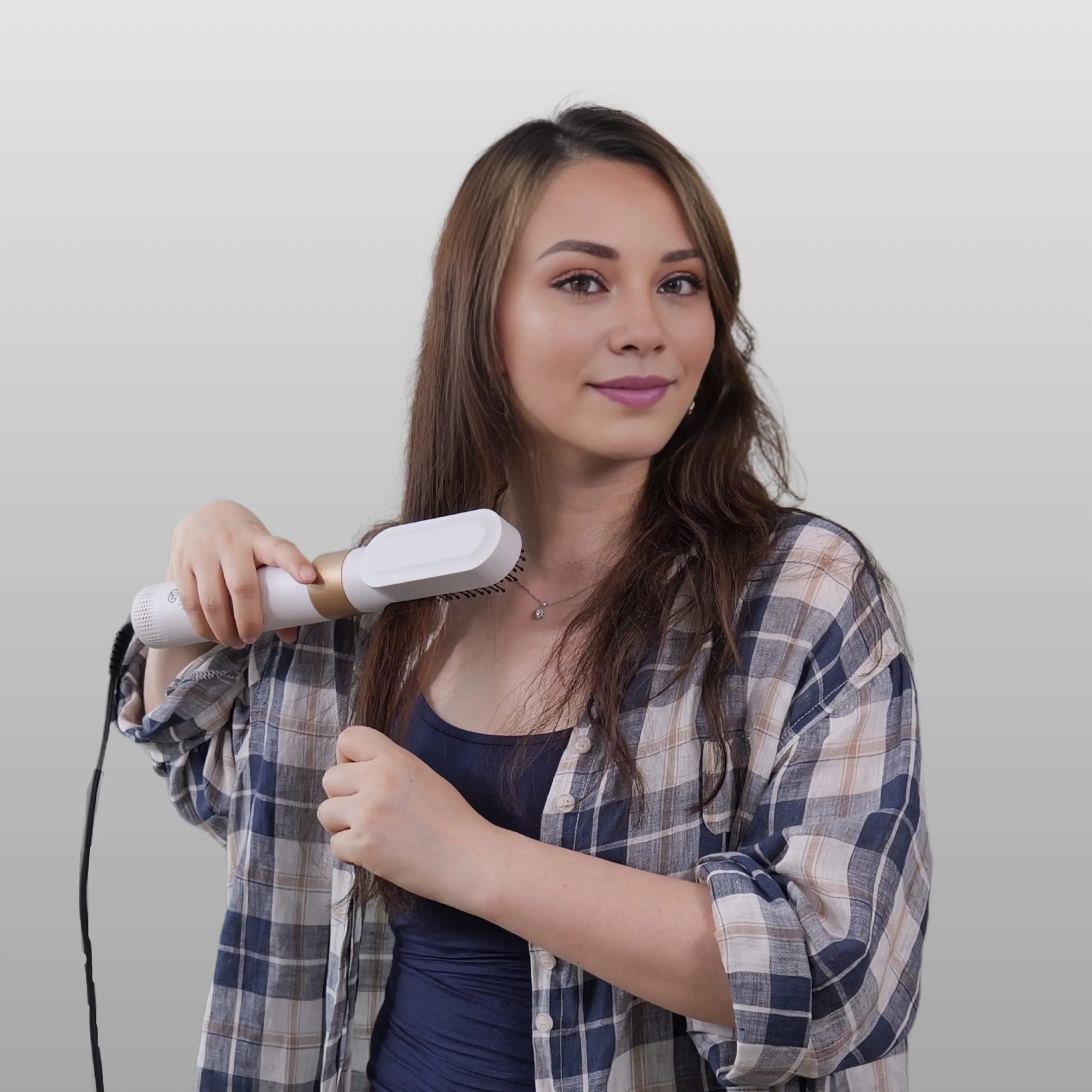 Professional 5 in1 Hair Dryer Hair Curling Iron Straightener Hot Air Brush Blow Dryer Multi Styler High Speed