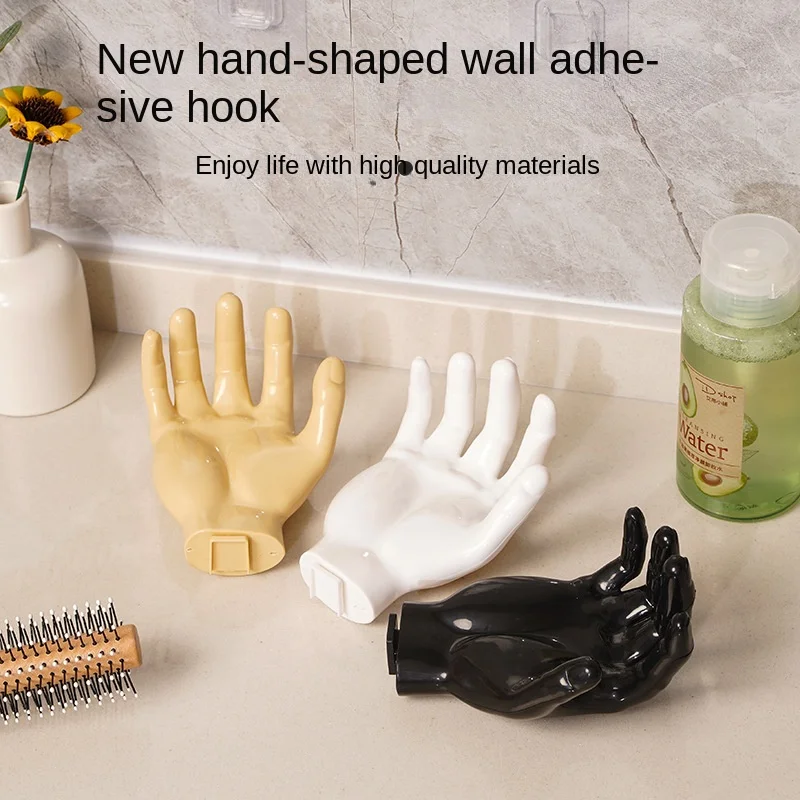 1pc Creative Hanger Soap Hook Solid Color Wall Hanger Finger Hand Shape Wall Hanger Hooks Bathroom Home Decoration Organization 2