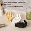 1pc Creative Hanger Soap Hook Solid Color Wall Hanger Finger Hand Shape Wall Hanger Hooks Bathroom Home Decoration Organization 2
