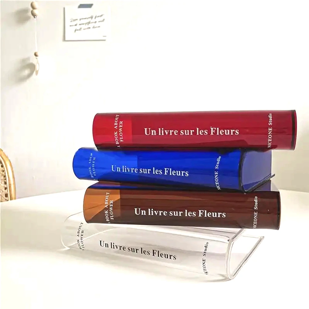 Creatitive Book Letter Acrylic Vase Artistic Transparent Flowers Vase Hydroponic Decorative Vase Desktop Bookshelf Ornament 3