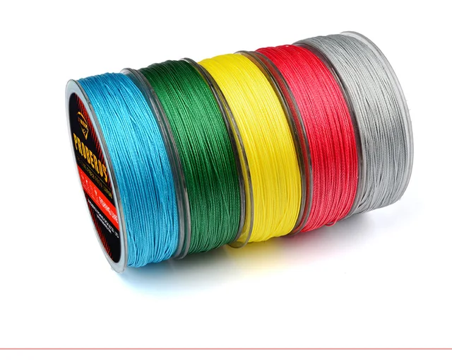 100M 8 Stands Fishing Line 0.28mm-0.6mm Multi Color PE Line 40LB-120LB  Braided Line Green/Gray/Yellow/Blue/Red Line