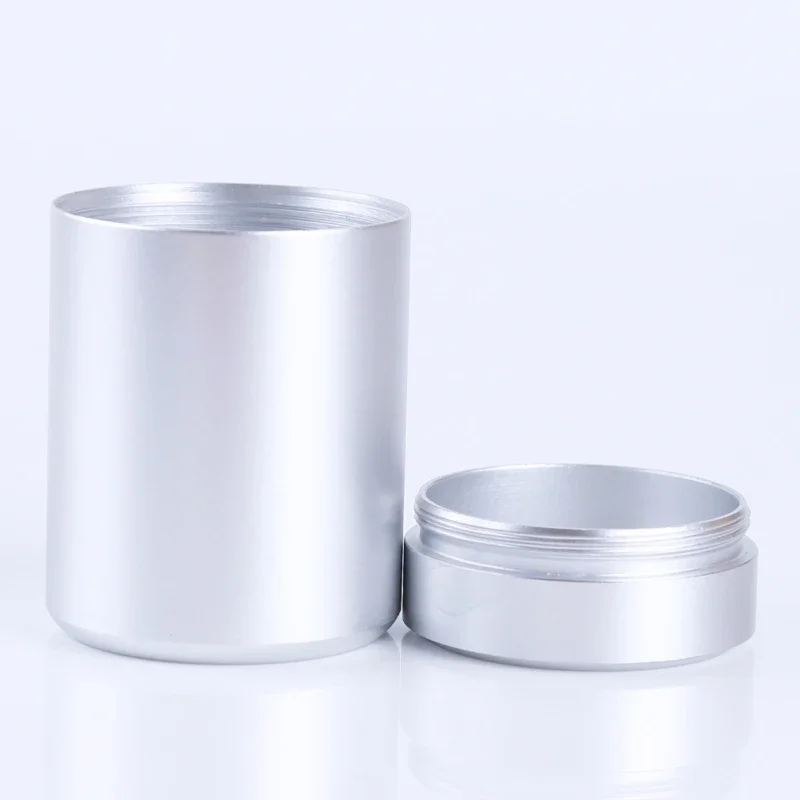 Mini Tea Can Metal Box Stainless Steel Portable Sealed Jar Travel Moisture-proof Solid Color Nut Candy Food Storage Container