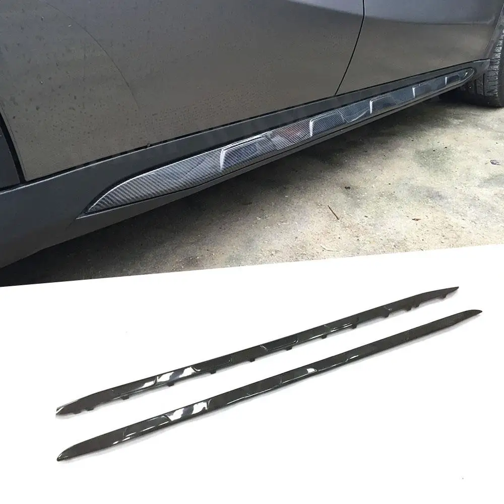 

2PCS Carbon Fiber Side Skirts Lip Aprons for Mercedes Benz GLA Class GLA 45 AMG 2015-2017 FRP