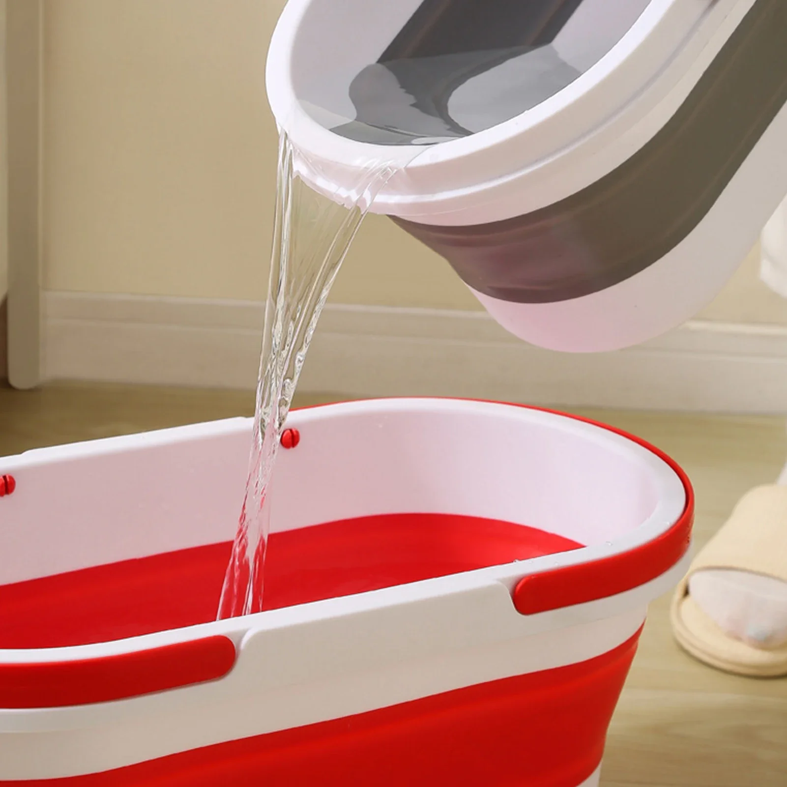 

Handle Foldable Collapsible With Wash Tools Basin Mop Effective Pail Barrel Bucket Large-capacity Portable Fishing Dishpan