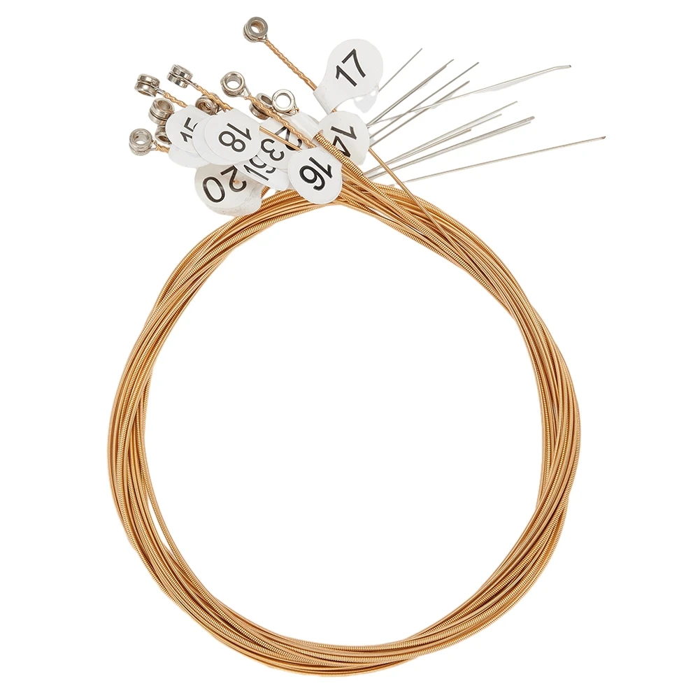 Outdoor Street Lyre Strings Lyre Harp 1 Set 15-24 String Replacement Shiny Color Smooth Edge Artiest