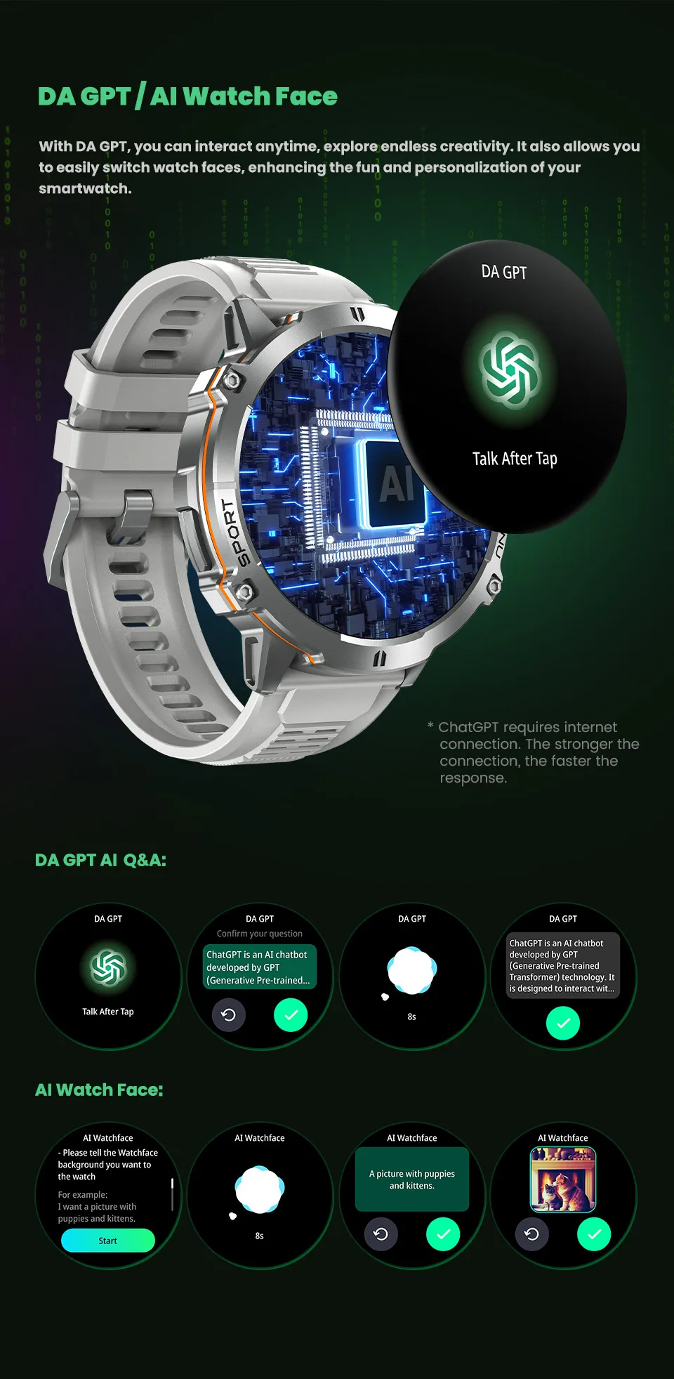 Parte traseira do smartwatch, mostrando os sensores