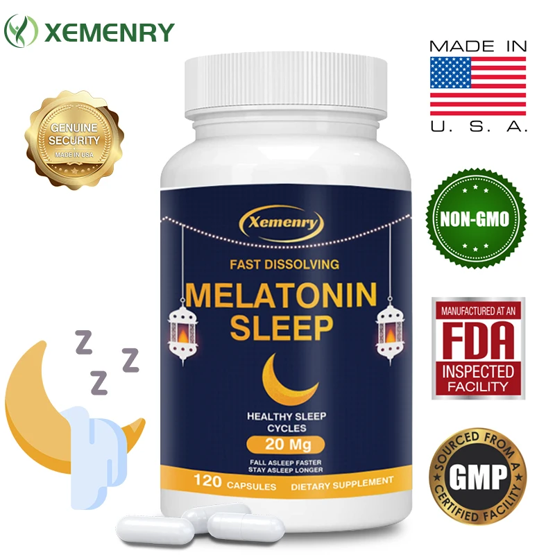 

Melatonin Capsules - Sleep Supplement, Improve Sleep and Improve Sleep Quality