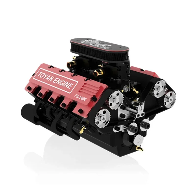

Toyan V8 28cc Methanol Engine Model FS-V800 RC 4-stroke Miniature Eight Cylinder Water Cooling Kit