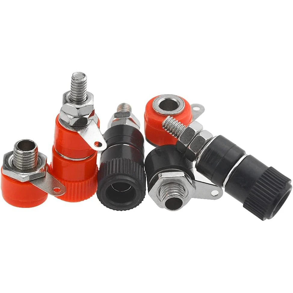 40개 4mm 바나나 플러그 소켓 바인딩 포스트 터미널 + 4mm 바나나 암 소켓 잭 마운트 커넥터 (바나나 플러그 앰프용)