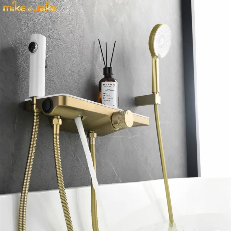 

bathroom brush gold shower set big plate bathtub shower mixer set gunmetal shower mixer four functions bidet shower set